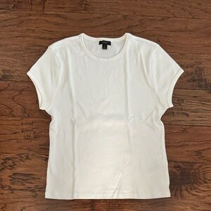 J. Crew White Short Sleeve Tee